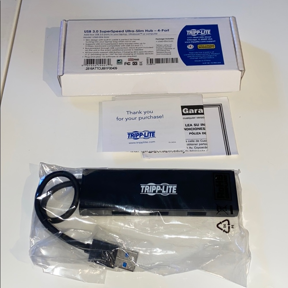 NWT Tripp-Lite USB Ultra-Slim Hub (4 Port)